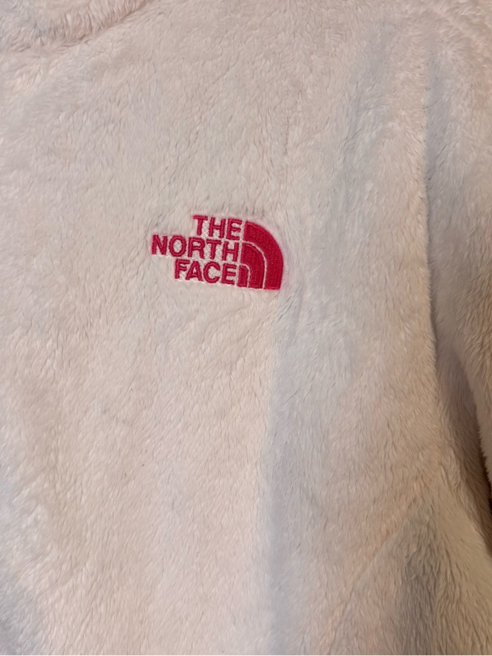 The North Face womens Osito fleece breast cancer awareness jacket pink white  Xl - Picture 2 of 6